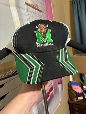 Marshall Black & Green Embroidered Bison Logo Cap